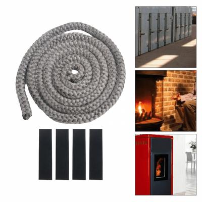 Corde d'étanchéité de cheminée en fibre de verre 2M pour portes de poêle à bois Étanchéité efficace