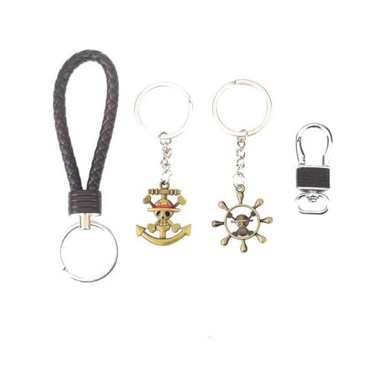 3D Alloy Keychain Devil Fruit Straw Hat Skull Bag Charm Anime Character Metal Alloy Popular Anime Merchandise Decoration Gift Collection Popular
