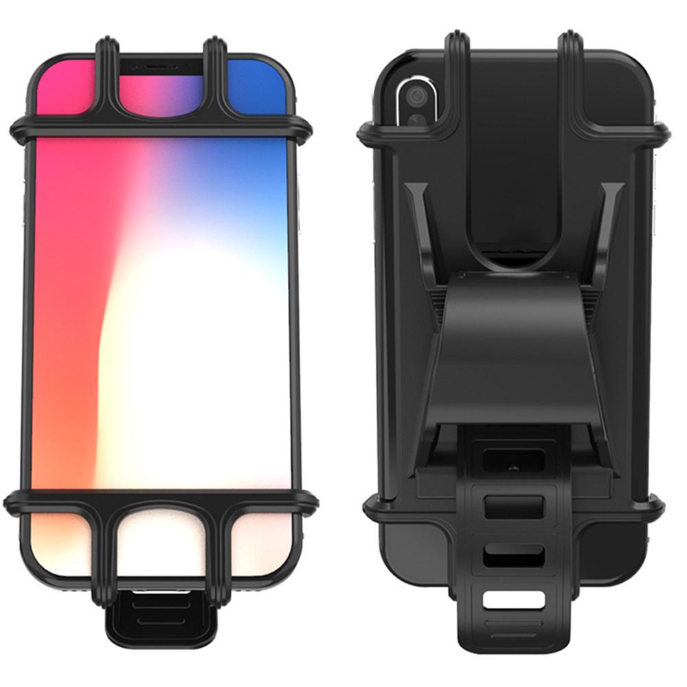 Silicone Bike Phone Mount Strap-On Universal Bicycle Phone Holder for Outdoor Cycling A