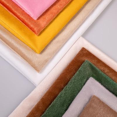 Plain Color Super Thick Faux Mink Fur Fabric Horsehair Flocking Plush Fabric DIY Sewing Sofa Clothing Luggage Shoes Toys Fabric