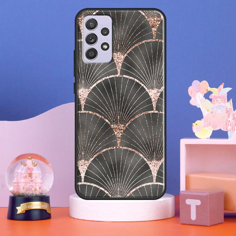 Luxury Gold Foil Art Case For Samsung Galaxy A54 A34 A14 A15 A35 A55 A16 A26 A36 A56 A52 A12 A32 A13 A33 A53 A17