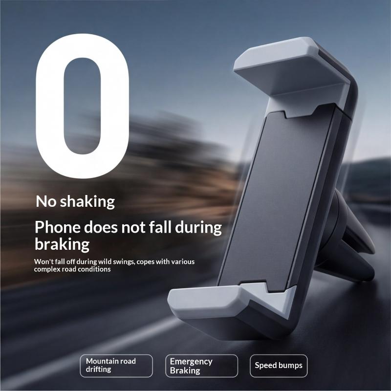 Universal Car Phone Holder Easy Install Air Vent Mount Clip Shockproof Car Phone Stand for Daily Driving Use
