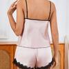 Home Wear Set - Summer Simple and Casual Halter-top Shorts with Fashionable Lace Pajamas