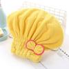 Gorro de ducha de terciopelo de coral para adultos, suave, absorbente, toalla para secar el cabello, bandana gruesa de secado rápido, bonito lazo para secar el cabello