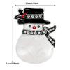 Fashionable Brooches Cute Cartoon Christmas Snowman Brooch Versatile Christmas Gift Chest Flower Christmas New Year Brooch Pins