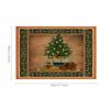 Christmas Linen Placemats Table Decoration Printed Placemat Non-slip Heat Insulation Anti-scald Pads Kitchens Accessories