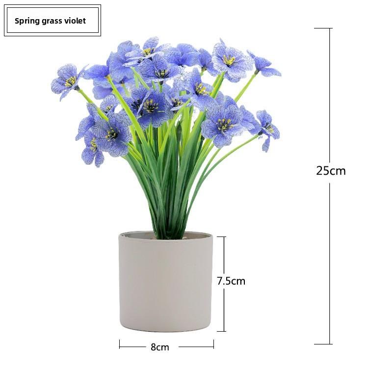 Artificial Flower Matthiola Incana Silk Screen Print For Home Garden Decor With Plastic Material