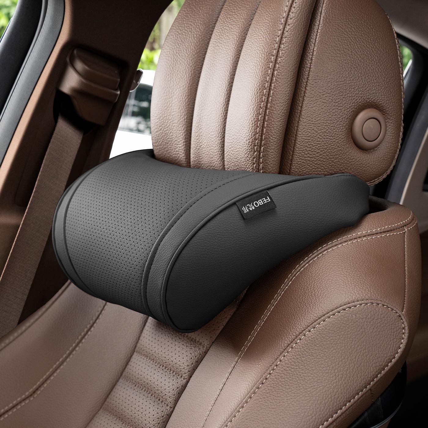 Car Neck Protection Pillow Headrest—Compatible with Maybach, BMW, Tesla; Lumbar Support, Seat Backrest