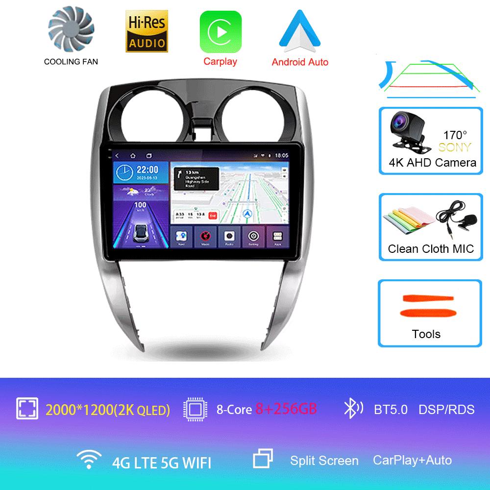 Car Radio Android 14 Carplay Auto For Nissan Note 2 E12 2012-2021 Multimedia Video Player GPS Navigation WIFI 4G DSP Stereo DSP
