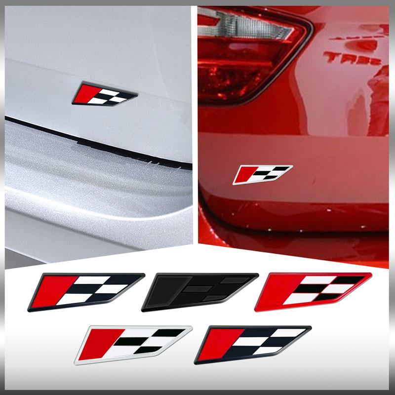 Car 3D Metal Sticker Race 300 Flag Emblem Front Grille Sticker Fender Side Badge Decal For Seat Cupra Leon Altea Ibiza Fiat 500 E6