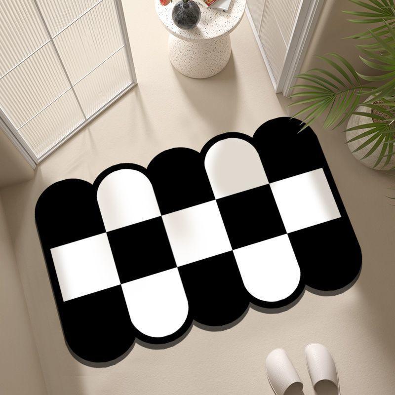 Non-slip Bathroom Mat Northern Europe Water Absorbent Quick Dry Bathtub Shower Ins Home Textile Welcome Doormat Washable Fashion