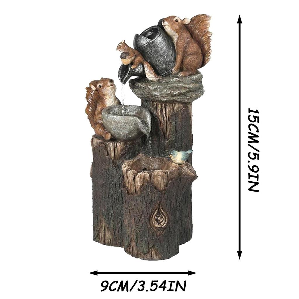 Solar Animals Family Bathing Terrace Resin Decoration Luminous Decoration