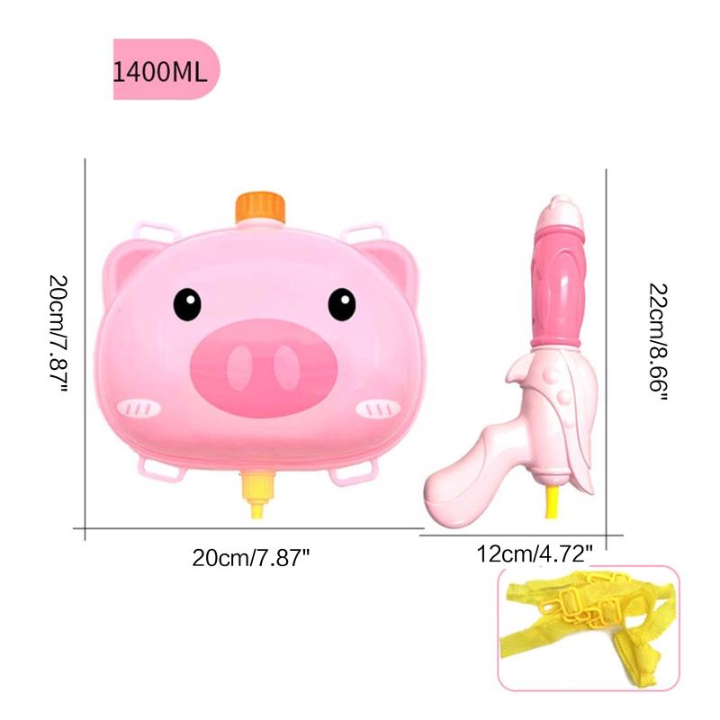 Cartoon Backpack Water Gun Beach Toy Water Spray Toy Kids Non-leakage Water Fighting Toy Summer Outdoor Activity Game