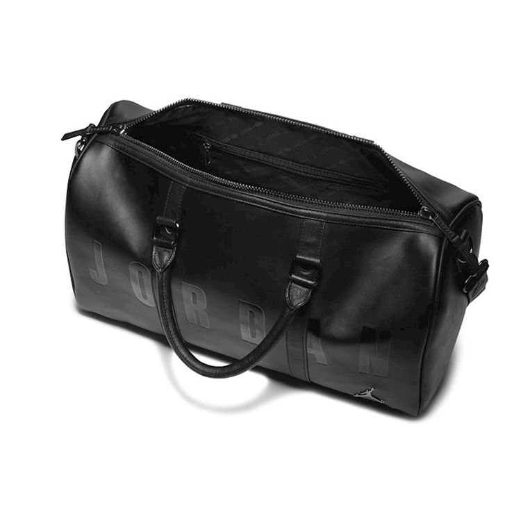 Jordan Borsa Sportiva in PVC Grande Capacità con Logo a Lettera, Borsa da Palestra, Tote da Basket, Borsa a Spalla, Borsa da Viaggio Crossbody, Borse Unisex, Nero HA6466-011