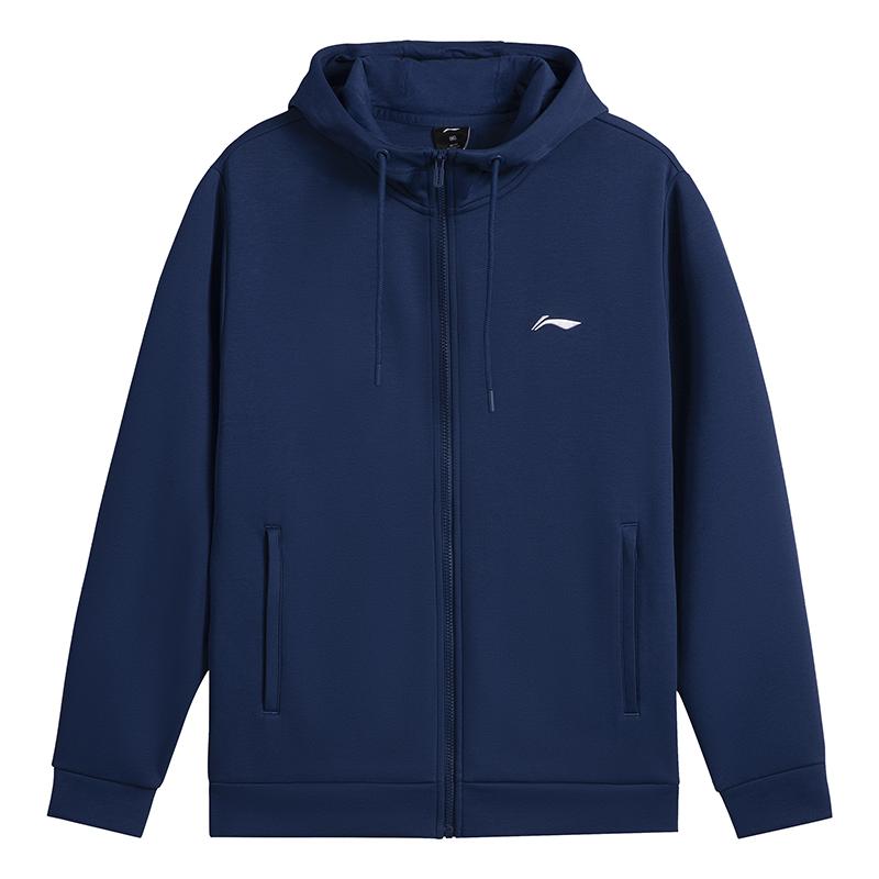 Li-Ning Удобный Универсальный Кардиган с капюшоном на молнии Однотонный Свитшот Мужской свитшот AWDVG73-3 S