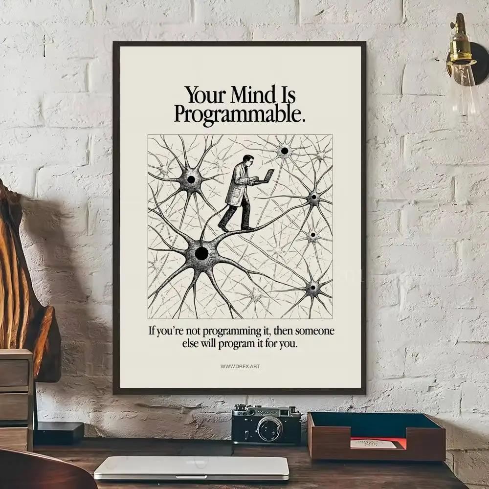 Minimalist Motivational Quotes Inspirational Discipline Art Poster Art Canvas Painting Poster and Print Picture for Living Room Decor