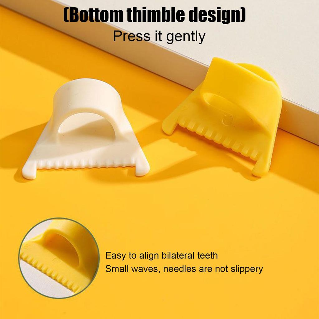 4 Stück DIY Handnähhilfen Fingerschutz Haushaltsnähen Kantenstich Rückstich Nähschablone Zubehör Schutzfingerhüte 0,3/0,4 cm