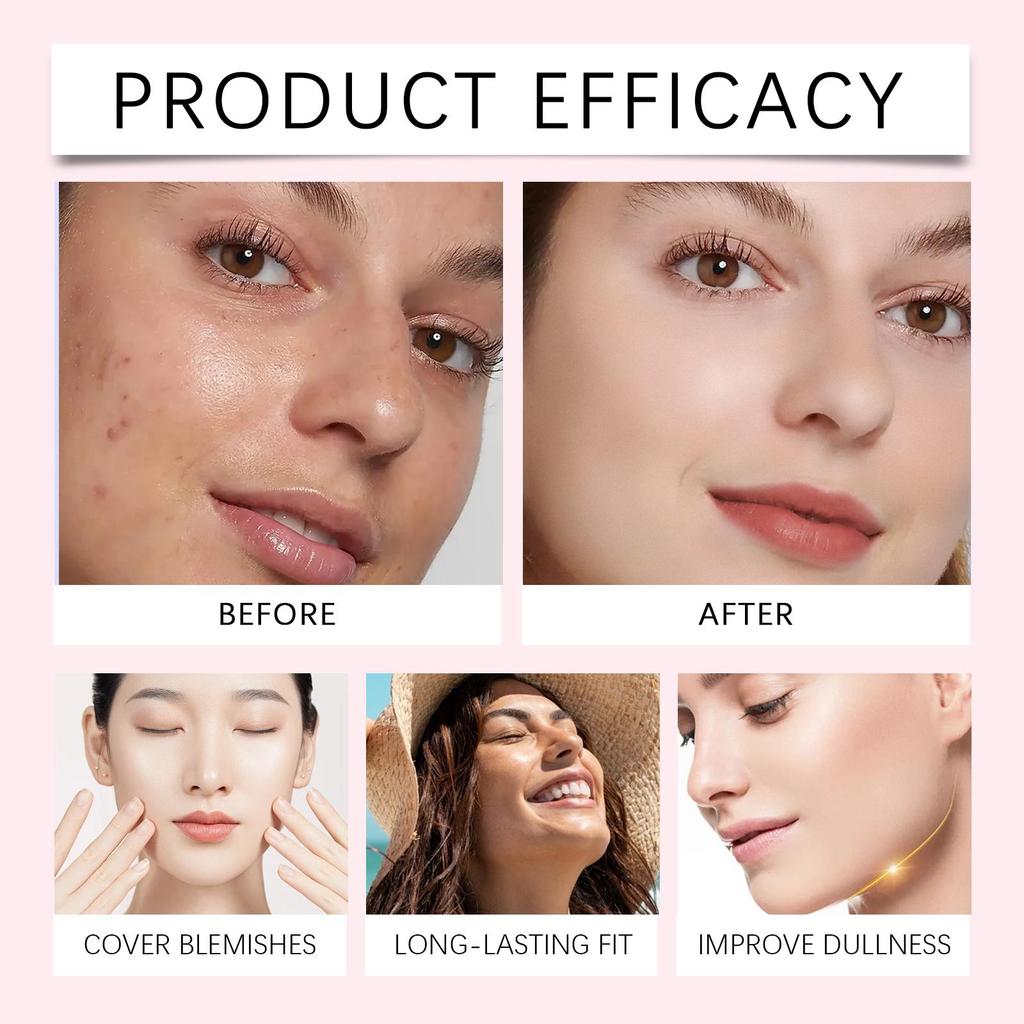 EELHOE Moisturizing Concealer Foundation Series, lightweight, long-lasting, moisturizing, and brightening the complexion.