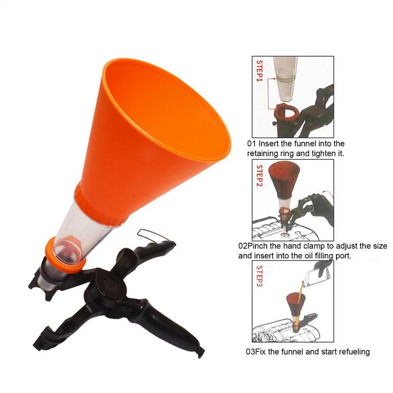 Automotive Funnel Anti-Spill Car Oil Funnel Auto Maintenance Tools For Transmission Radiator Fluid Motor Coolant Engine Oil