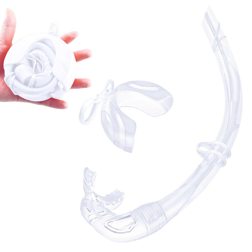 Diving Snorkel Waterproof Portable Foldable Multi-color Silicone Freediving Snorkel For Swimming Diving