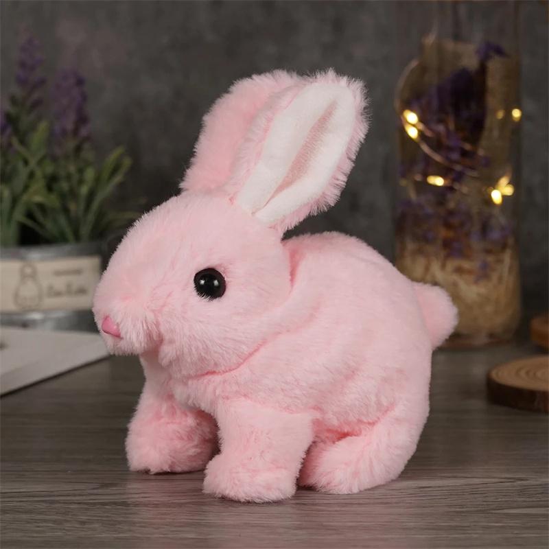 Realistic Bunny Toy Electronic Toy Bunny Simulated Rabbit Doll Jumping Twitching And Shaking Ears Toys Easter Children'S Gifts
