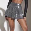 Women's Glitter Sequin Shorts High Waisted Going Out Sparkly Flowy Shorts Disco Party Festival Club Night Outfits