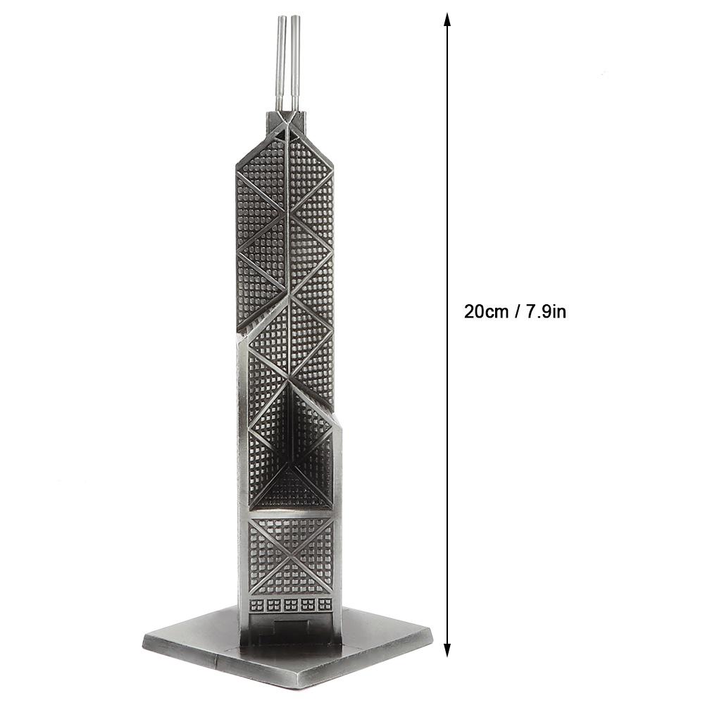 Bank of China Tower Model Alloy Vintage Home Decor, Desktop Decoration   Desk Ornament for Living Room Bedroom Book Shelf Table Desk Top Centerpi