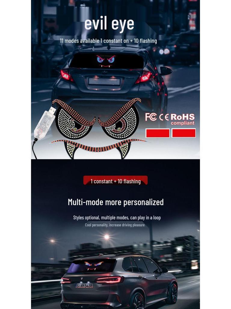 Vampire Demon Eye LED Car Light: Personalized Decorative Warning Lamp