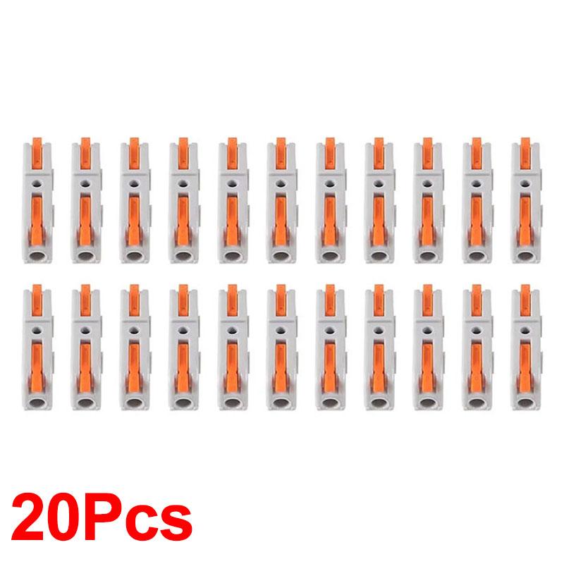10/20pcs Lever Wire Connector For Quick Connection 28-12 AWG 1-to-1 In-line Wire Connector Compact Splice Insulated Terminal