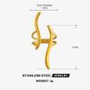 S  Stainless Steel Gold Color Geometric Line Open Ring for Women Simple Metal Irregular Twisted Adjustable Rings Jewelry Gift