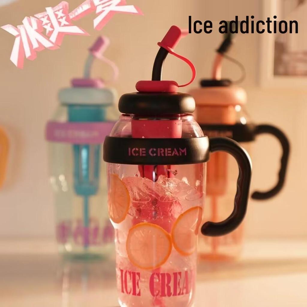 Stylish Summer Plastic Cups: Belly Cup, Cute Straw, and Large Water Bottle