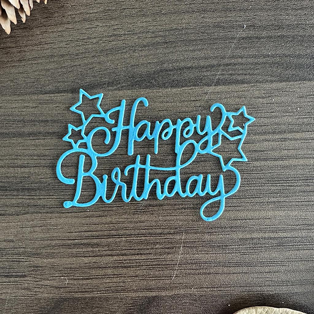 Happy Birthday Cutting Dies Carbon Steel Die Cut Templates Metal Embossing Stencils for Scrapbooking Card Making Album