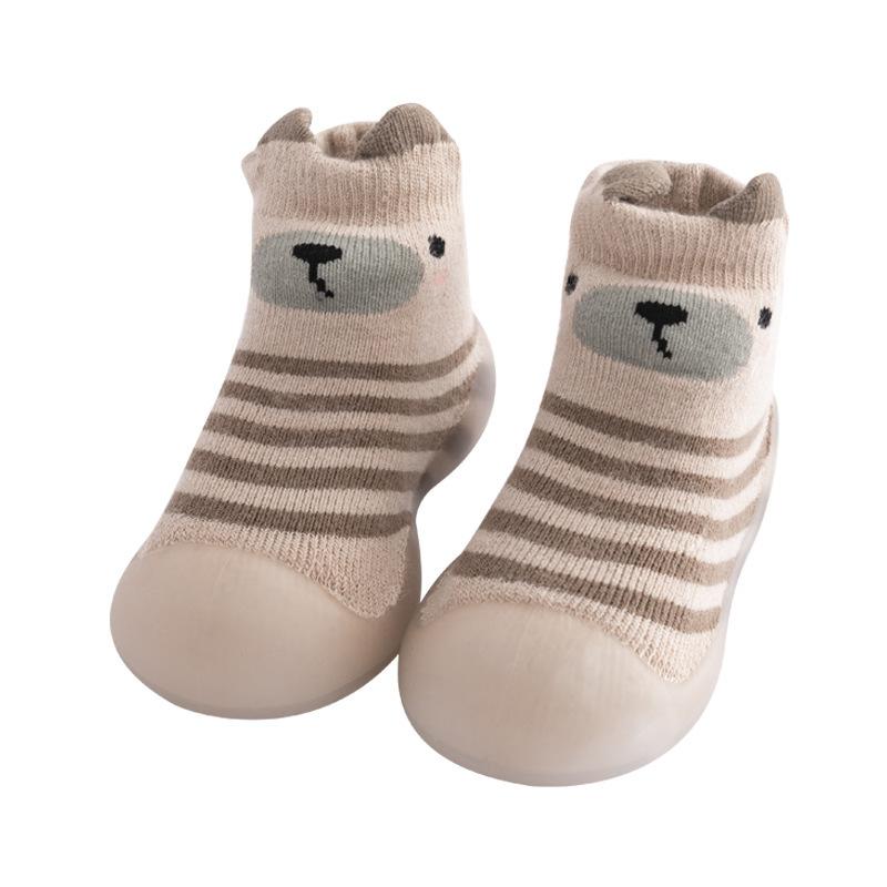 Girls and Boys' Shoes, Socks, Soft-bottomed Flat Shoes, Indoor Anti-slip Shoes, Cartoon Style