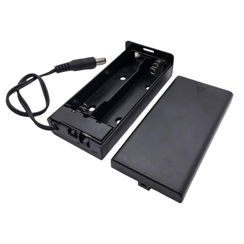 DIY Battery Container With DC 5.5x2.1 Plug, 1/4Pc 2 Section 7.4V 18650x2 Battery Case
