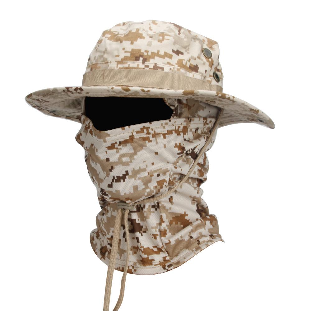 2-In-1 Sun Hat With Neck Face Gaiter, Uv Protection Boonie Hat For Outdoor Fishing Hiking