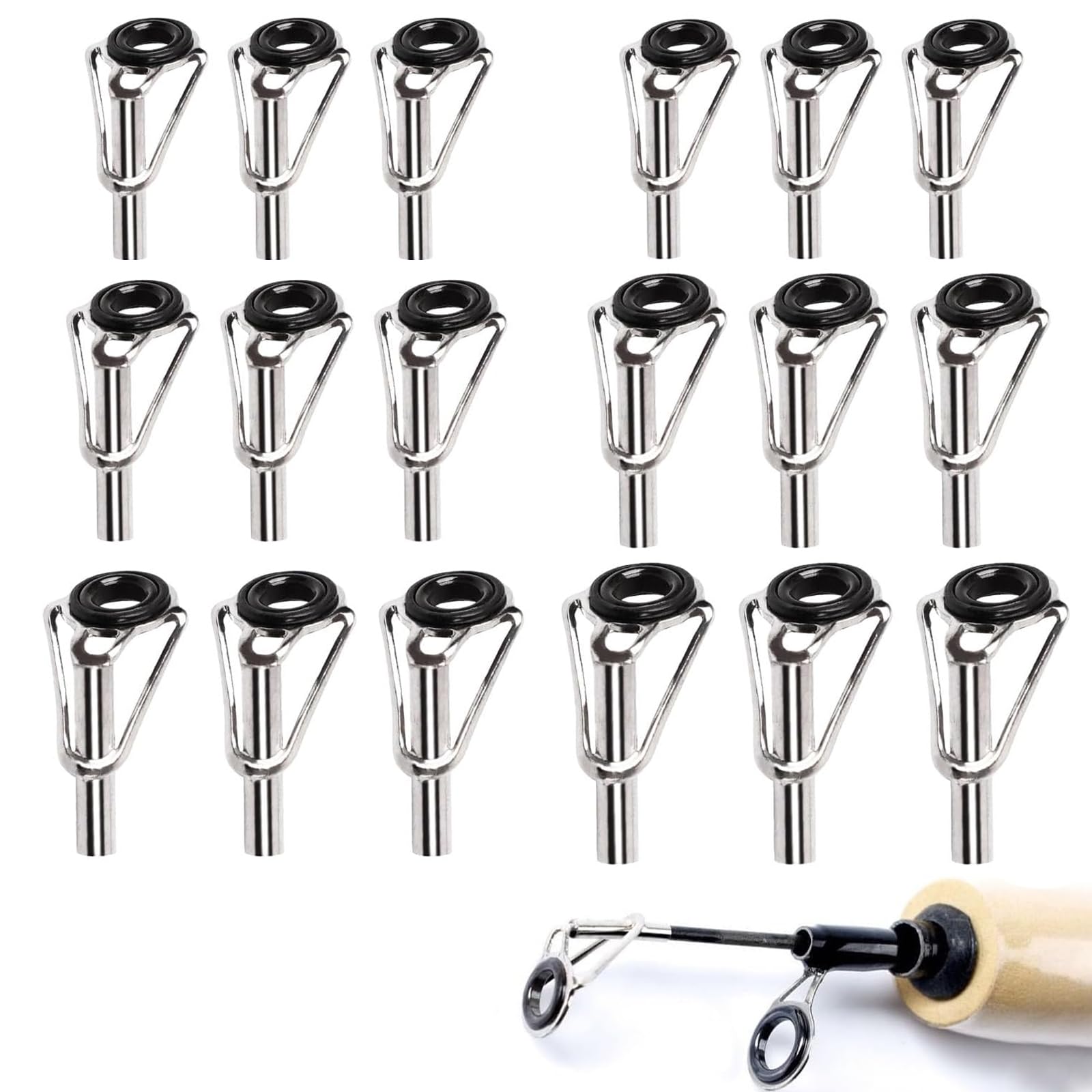 TerraShine Top Guide Set of 18 Rod Tip Guides Lightweight