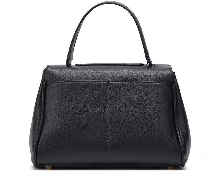 New Top Handle Crossbody Bag for Women Vintage Oil Wax Leather Shoulder Bag Small Luxury Designer Satchel Handbag