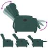 Electric Recliner Chair Dark Green Fabric