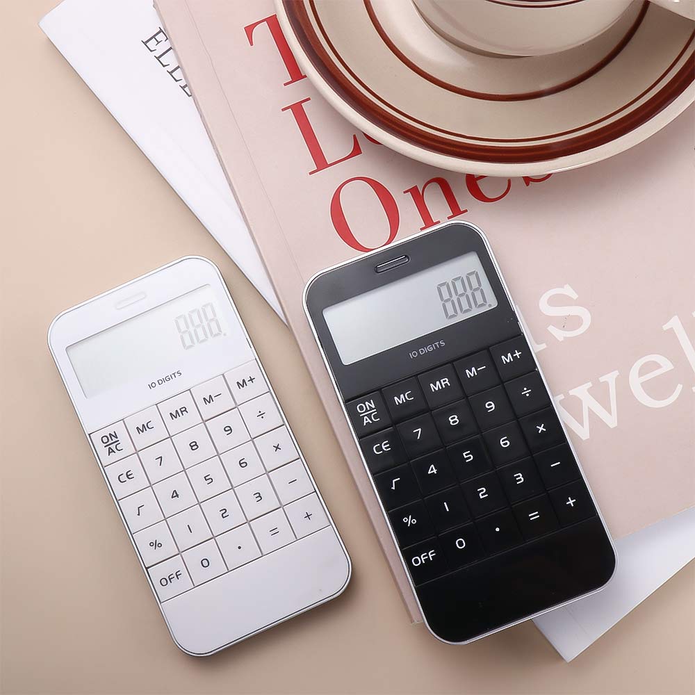 Mini Portable Cheap Promotional Pocket Universal Black Digit Calculator White Electronic