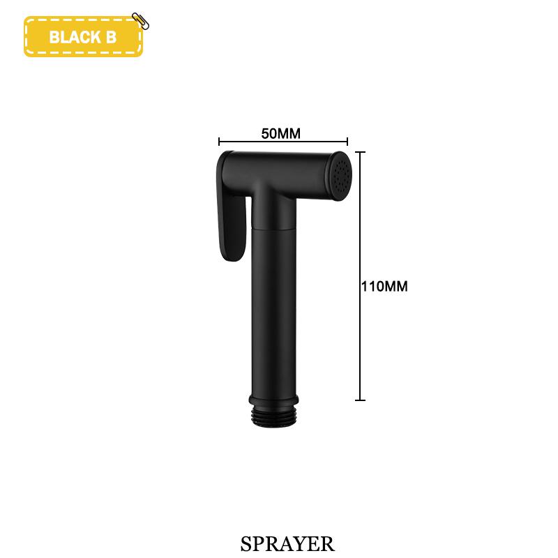 Toilet Mate Bathroom Bidet Shower Head Wall Mounted Black Copper Angle Valve Handheld Spray Gun Faucet Bathroom Accessories