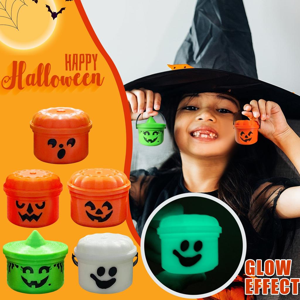 Halloween-Kürbisse Kleiner Eimer Niedlicher Kürbis Süßigkeiten-Eimer Für Partygeschenke Halloween-Party Feiertagsdekorationen Zubehör