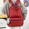 Schoolbag Japanese simple and versatile large-capacity solid color campus schoolbag 1011 summer new light commuter student backpack