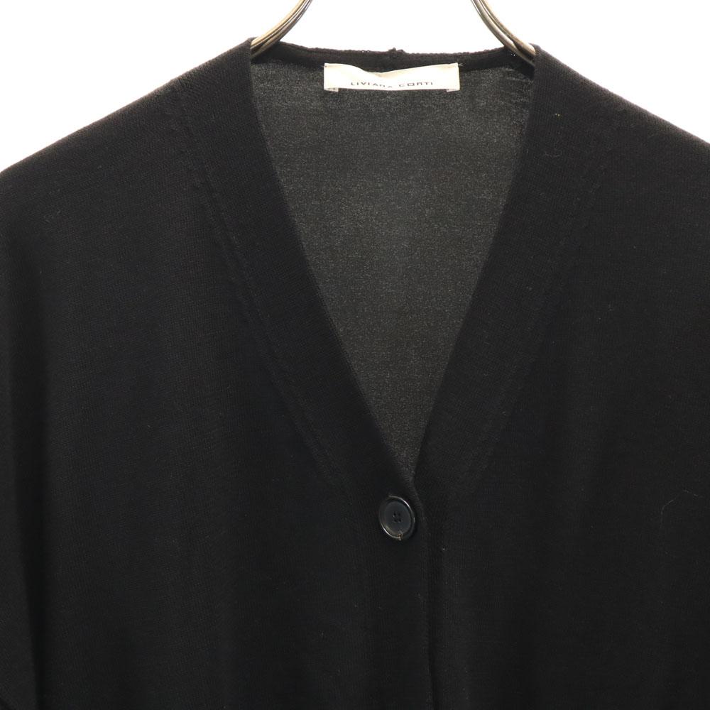 LIVIANA CONTI Made in Italy Wool Blend Long sleeve cardigan 40 black Women Used