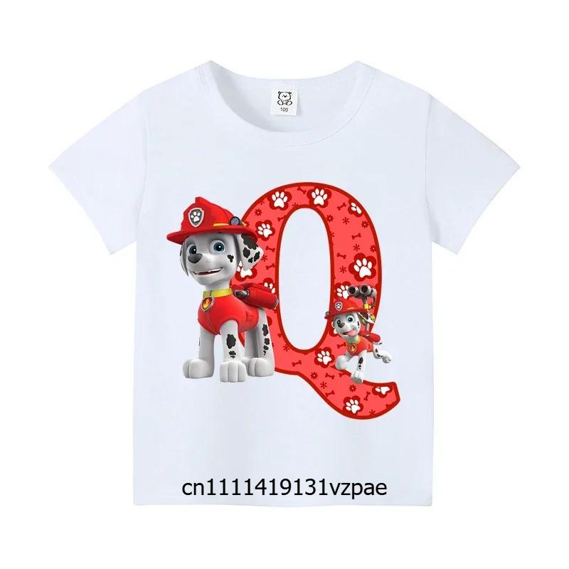 PAW Patrols Children Short Sleeve T-shirt Summer Kids Cartoon Printed Clothing Boy Casual Cotton Tee Girl Anime Cute Tops Gifts