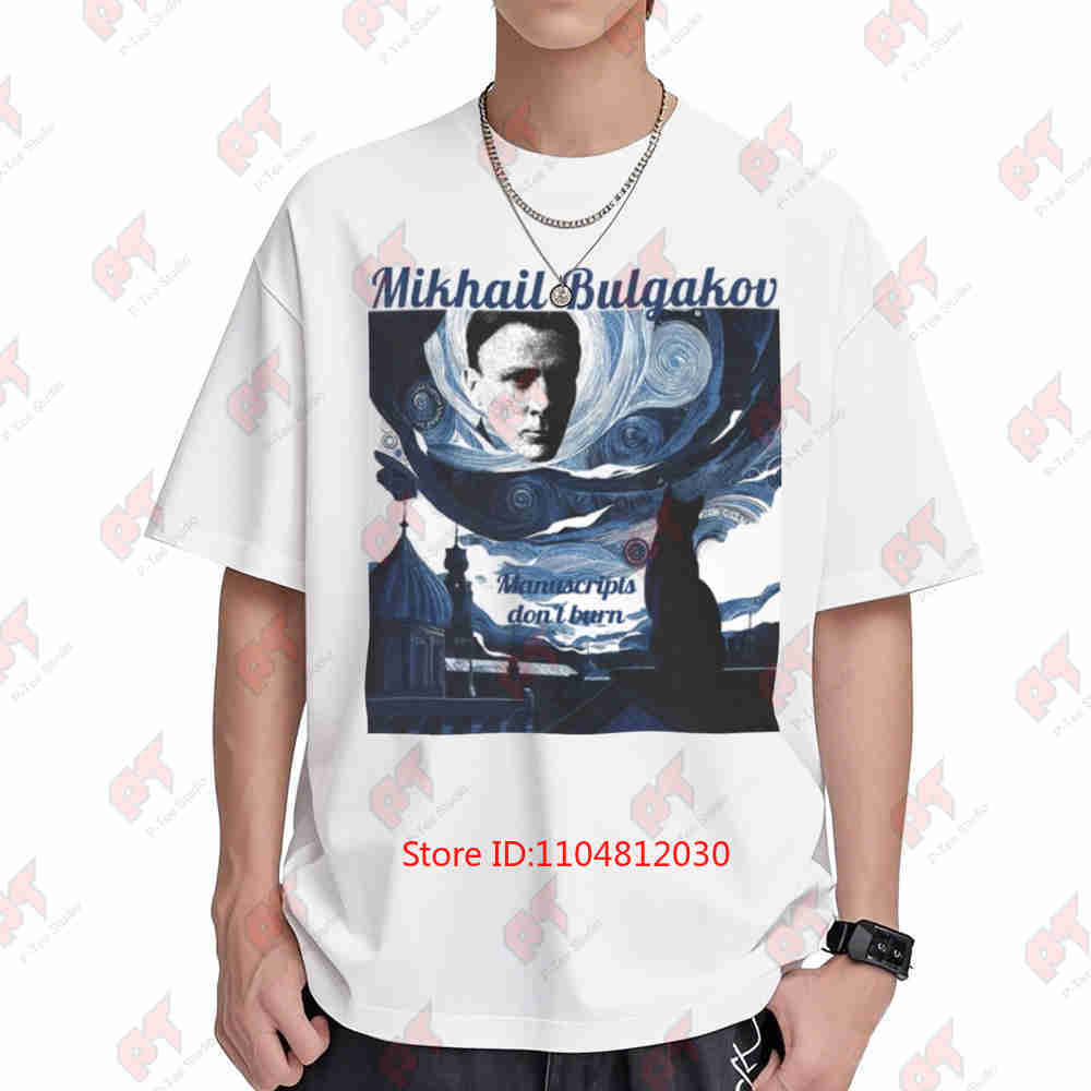 Literary Mikhail Bulgakov Master Margarita Short Sleeve Tee 100% Cotton T-Shirt