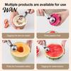 Plating Utensil Ice Cream Fruit Scoop, Stainless Steel Scooper with Trigger Non-Slip Handle, Dessert Spoon Heavy Duty Metal Scoop for Balls