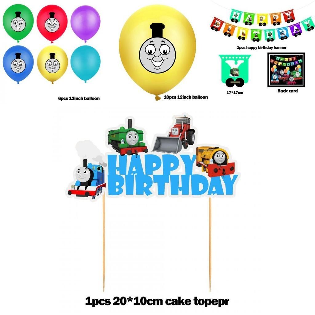 Živé Thomas Dětské Narozeninové Party Potřeby Dekorace Balón Banner Topper na Cupcake