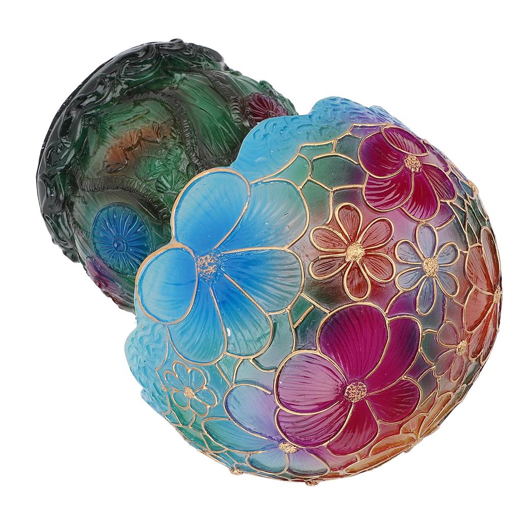 LED Mushroom Table Lamp Vintage Retro Painting Table Lamp Bohemian Resin Decorative Bedside Lamp