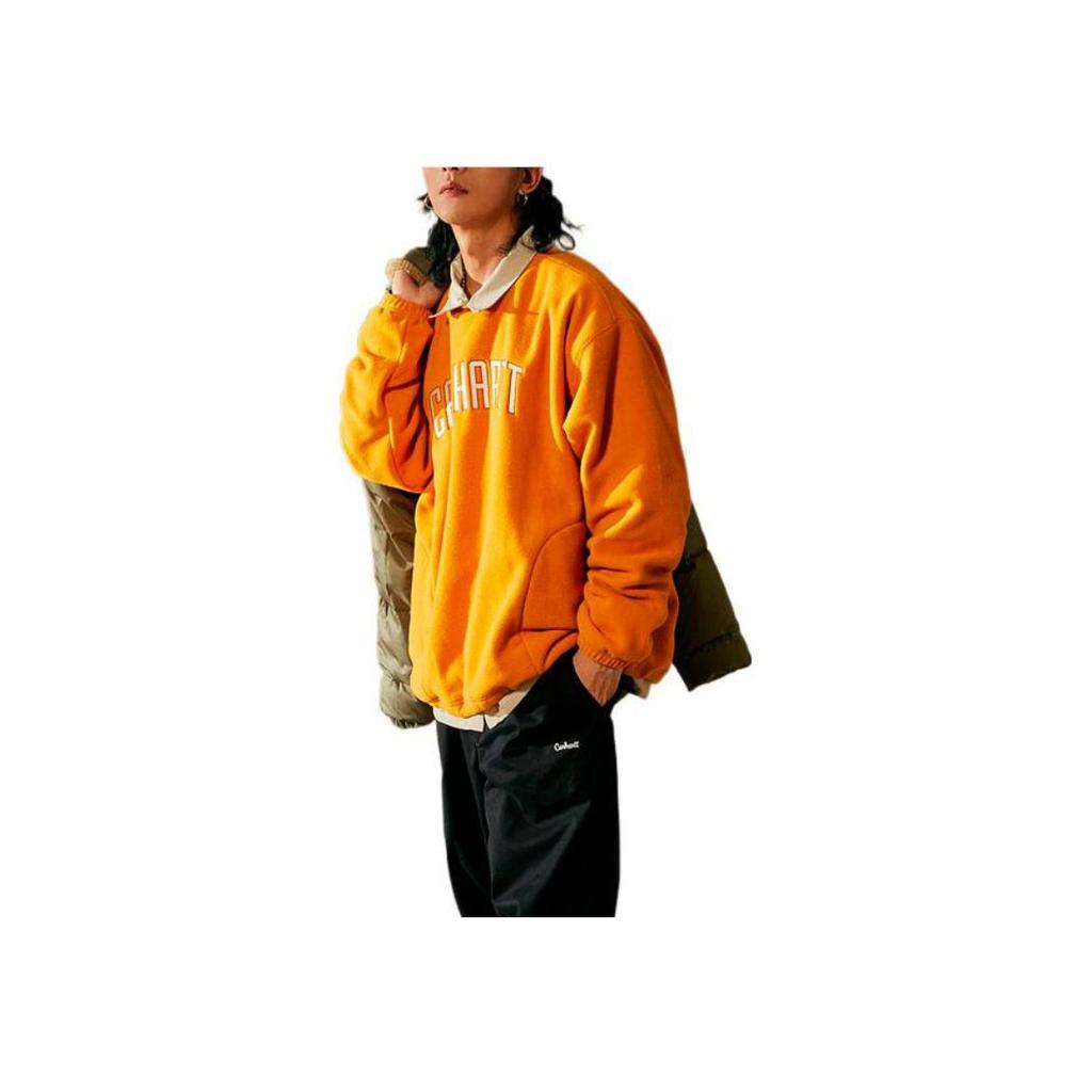 Carhartt WIP FW22 Logo Fleece Sweatshirt Men Sweatshirt Orange CHXSWA222040J-ORL