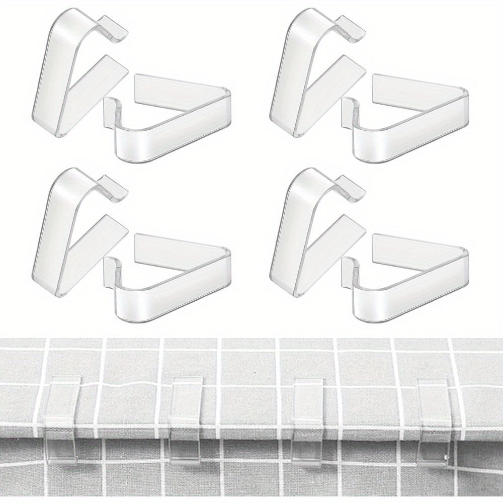 24Pcs Transparent Tablecloth Clips Anti-Slip Table Cover Clamps Plastic Table Cloth Clips Windproof Table Cover Holder Clamps